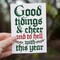 Funny Holiday Greeting Cards Boxed Set – 24 Modern Christmas Notecards Featuring "Good Tidings & Cheer" Design, Quirky and Festive Bulk Pack with Envelopes